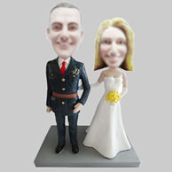 Custom wedding bobble head