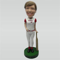 Personalized Custom female baseball bobbleheads