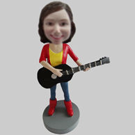 Custom girls and guitar bobbleheads