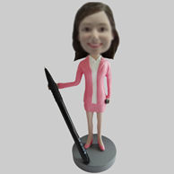 Personalized custom office lady bobbleheads