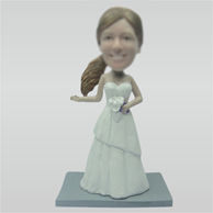 Custom female Bride bobbleheads