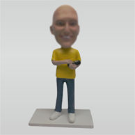 Custom man and Interphone bobbleheads