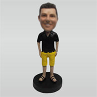 Custom Relaxing man bobblehead doll