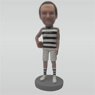 Custom man and Rugby bobble heads