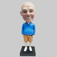 Personalized custom casual bobble head