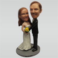 Custom Happiness wedding bobbleheads