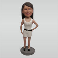 Custom fashion girl bobble head