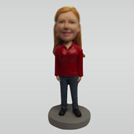 Custom casual girl bobbleheads