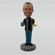 Personalized Custom black tshirt bobble heads