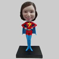Personalized custom super girl bobblehead