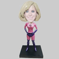 Personalized custom super woman bobblehead doll