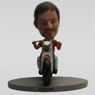 Personalized custom man with Moto bobble head