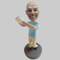 Custom blue shirt male bobbleheads