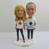 Custom wedding cake bobbleheads