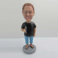 Personalized custom Casual man bobble heads