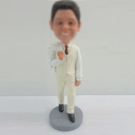 Personalized custom Groom / groomsman bobbleheads