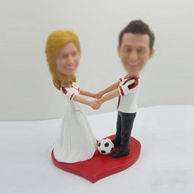 Personalized custom wedding cake bobble head