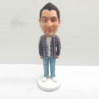 Personalized custom Casual man bobble head