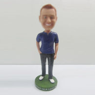 Personalized custom Casual man bobblehead doll