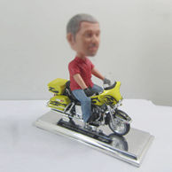 Personalized custom male with Motorcycle bobbleheads