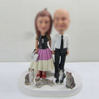 Personalized custom sweet lovers bobbleheads