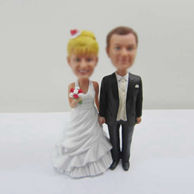 Personalized Personalized custom wedding cake bobble head dolls