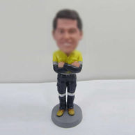 Personalized custom work man bobble heads