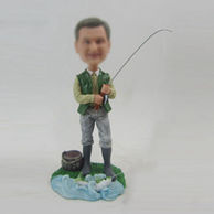 Personalized custom Dad Fishing bobbleheads