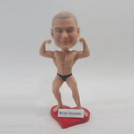 Personalized custom strong man bobble heads