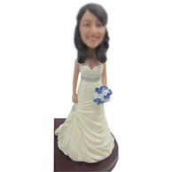 Personalized custom beautiful Bride bobble heads