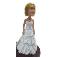 Personalized custom bobbleheads of Bride