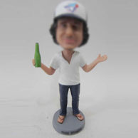 Personalized custom man with bear bobbleheads