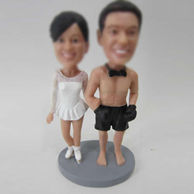 Customized bobblehead of wedding cake