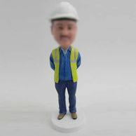 Personalized custom Construction engineer bobbleheads
