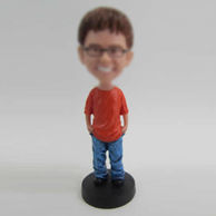 Personalized custom little boy bobbleheads