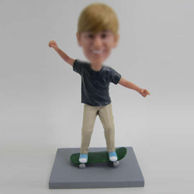 Personalized custom Skateboarding boy bobbleheads