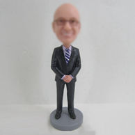 Personalized custom  bobbleheads man in suit