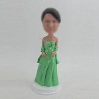Personalized custom female with dress bobbleheads