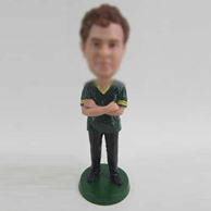 Personalized custom Navy shirt bobbleheads