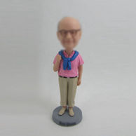 Personalized custom pink shirt bobbleheads