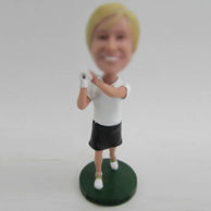 Personalized custom female golf bobbleheads
