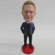 Personalized custom black pants bobble heads