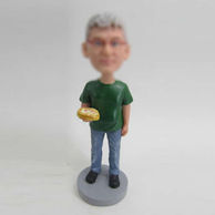 Personalized custom Dad and pizza bobbleheads