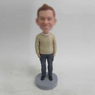 Personalized custom cute boy bobble heads