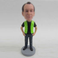 Personalized custom Dad in work bobbleheads