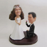 Custom wedding cake bobblehead