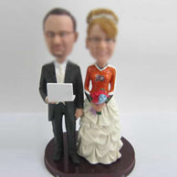 Custom wedding cake bobble head