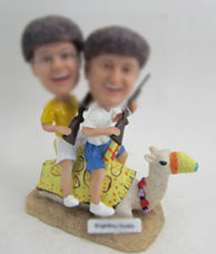 Personalized custom Through the desert bobbleheads