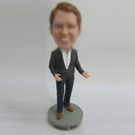 Personalized custom brown shoes male bobbleheads