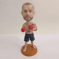 Personalized custom Boxer bobbleheads